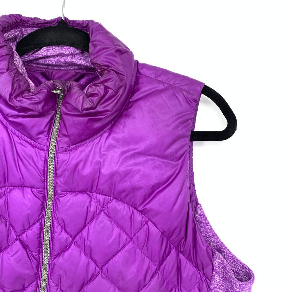 Lululemon Down For A Run Quilted Puffer Vest Womens Size 10 Purple Heather - Picture 4 of 7